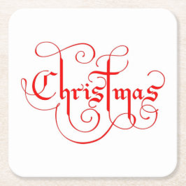 CHRISTMAS RECHTECKIGER PAPPUNTERSETZER