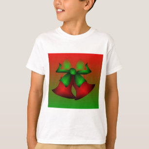 Christmas Red Bells Schlichter T - Shirt