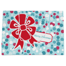 Christmas Red Bow Geschenktasche
