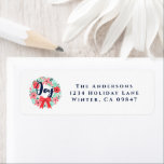 Christmas Red Bow Wreath Blue Joy Address Label<br><div class="desc">Feiern Sie die Urlaubssaison mit unserem Red Bow Wreath Blue Joy Address Label. Dieser festliche Umschlag ist mit einem lebhaften Kranz ausgestattet, der Ihrem Urlaubsdekor einen farbenfrohen Pop verleiht. Die blaue "Joy" im Zentrum bringt eine fröhliche Touch und ist somit perfekt geeignet, um den Feiertag zu verbringen. Verbringen Sie den...</div>