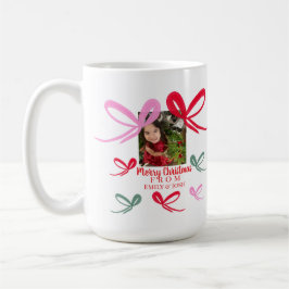 Christmas Red Bows Multicolor Doodle Kaffeetasse