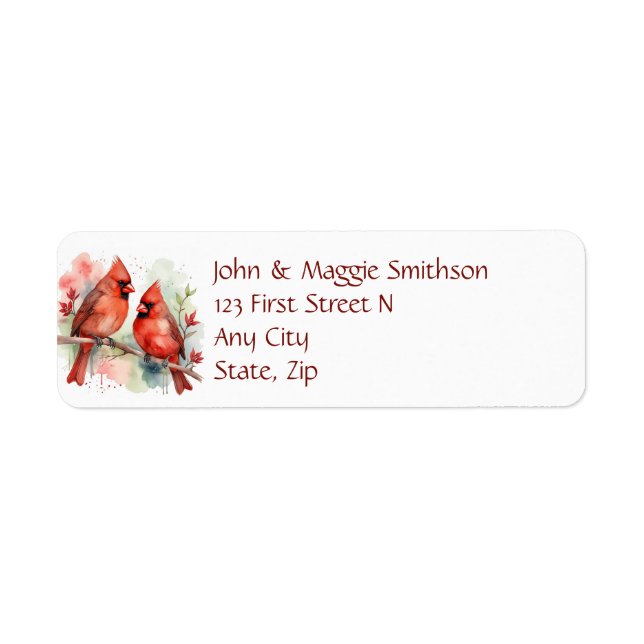 Christmas Red Cardinal Birds Holiday Art (Vorne)