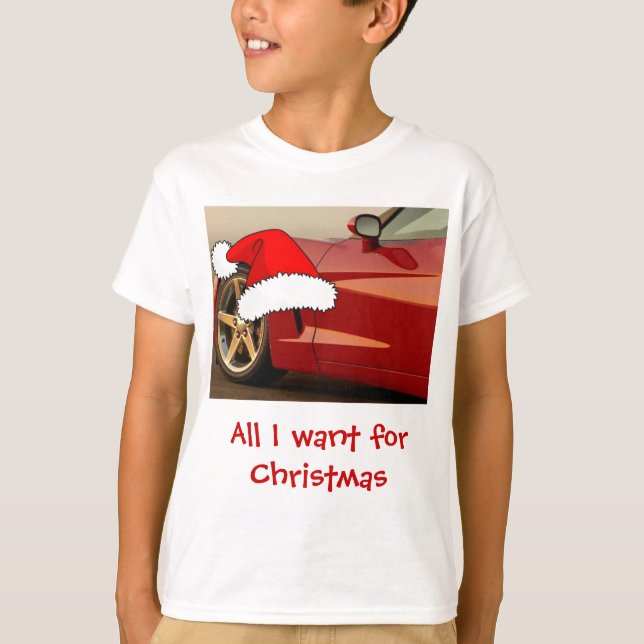 Christmas Red Corvette T-Shirt (Vorderseite)