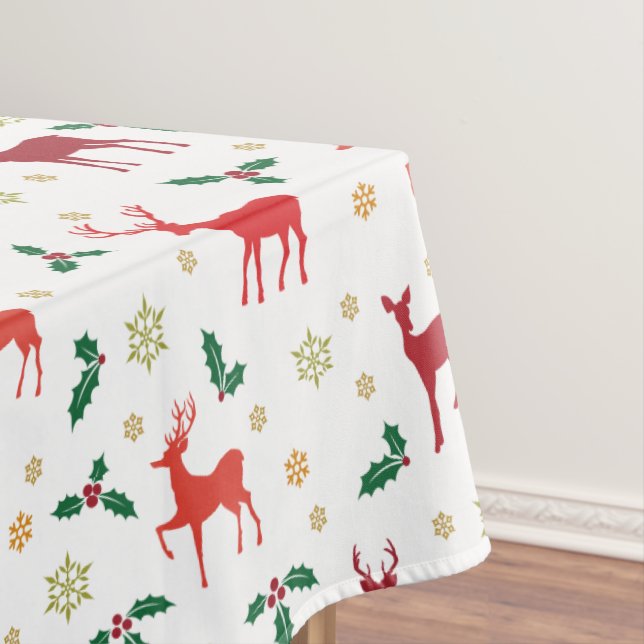 Christmas Red Deers Tablecloth Tischdecke (Beispiel)
