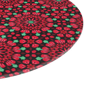 Christmas Red Floral Schneidebrett