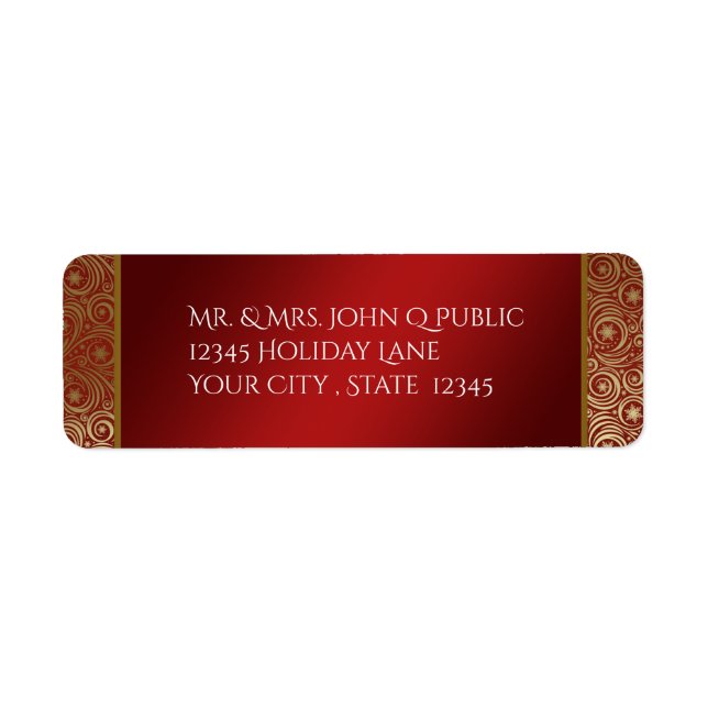 Christmas Red Gold Snowflake Filigree (Vorne)