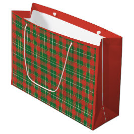 Christmas Red Green Kariert Große Geschenktüte