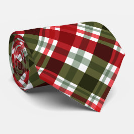 Christmas Red Green Kariert Krawatte