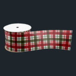 Christmas Red Green Kariert Satinband<br><div class="desc">Rot, Grün und Weiß Weihnachten kariertes Design, dieses satinierte Band ist ein Spaß für Urlaubsgeschenke und Dekoration. PASSENDE Artikel in unserer Sammlung.</div>