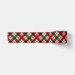 Christmas Red Green Kariert Satinband