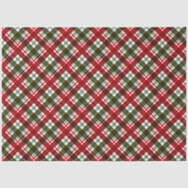 Christmas Red Green Kariert Seidenpapier