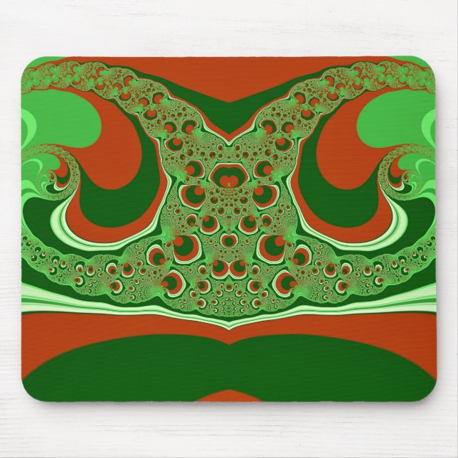 CHRISTMAS ~ Red Green White Mouse Pad Mousepad (Vorne)