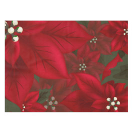 Christmas Red Poinsettia Tableclout Tischdecke