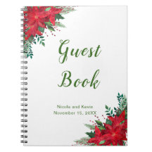 Christmas Red Poinsettia Wedgebook