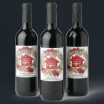 CHRISTMAS Red Real Anwesen Client Neue Zuhause Weinetikett<br><div class="desc">Stilvolles CHRISTMAS Red Real Anwesen Client New Zuhause Wine Label Set, entworfen, um mit einem Retro-to-Client-Abschlussgeschenk während der Weihnachtszeit oder Sie können als festliche Hauswärmung Geschenk an einen Freund. TEXT IST KUNDENBAR, damit Sie den Text so gestalten können, dass er den Anzug Ihres Corporate Branding ermöglicht. Der Text lautet GRATULATIONS,...</div>