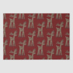 Christmas Red Reindeer Seidenpapier<br><div class="desc">Weihnachten der Roten und Braunen Rentiere</div>