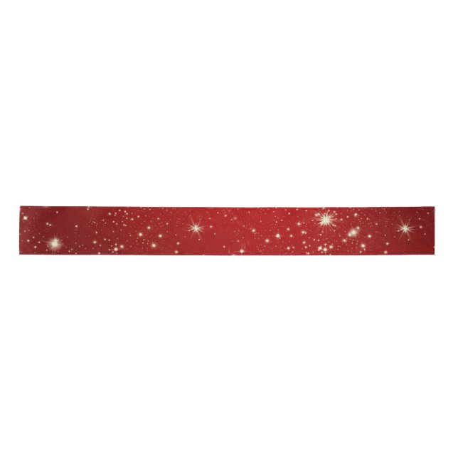 Christmas Red Twinkle Satinband (Vorderseite)