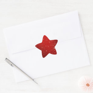 Christmas Red Twinkle Stern-Aufkleber