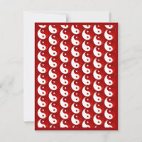 Christmas Red Yin & Yang Pattern