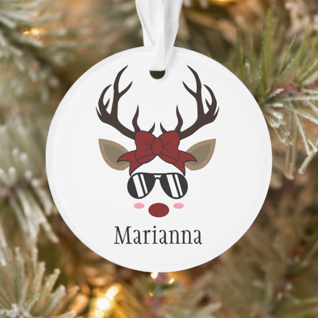 Christmas Reindeer lunettes de soleil noir cheveux (Arbre)