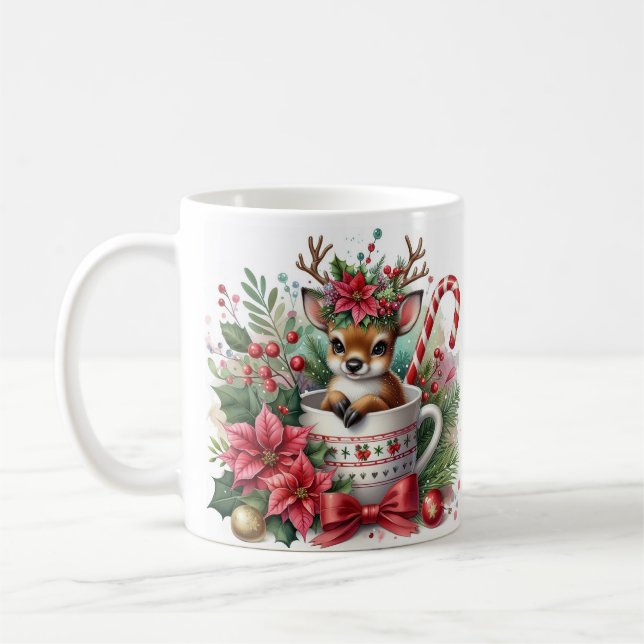 Christmas Reindeer Mug (Gauche)