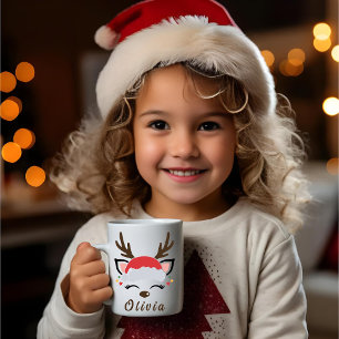 Christmas Reindeer Mug   Tasse face renne