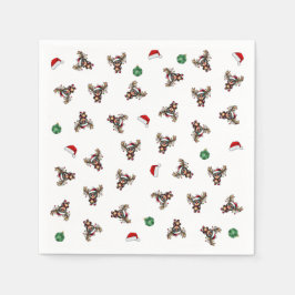 Christmas Reindeer Paper Napkin Serviette