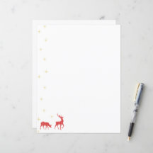 Christmas Reindeer Red Green Twill Kariertes Muste