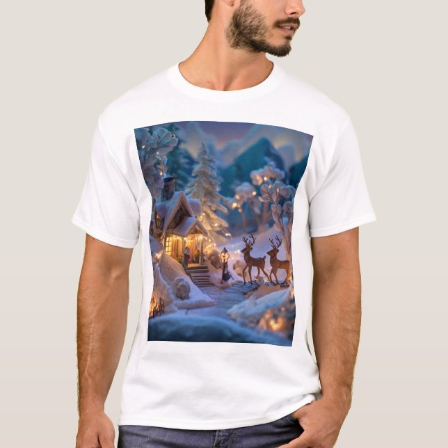 Christmas Reindeer Rendezvous T-Shirt (Vorderseite)