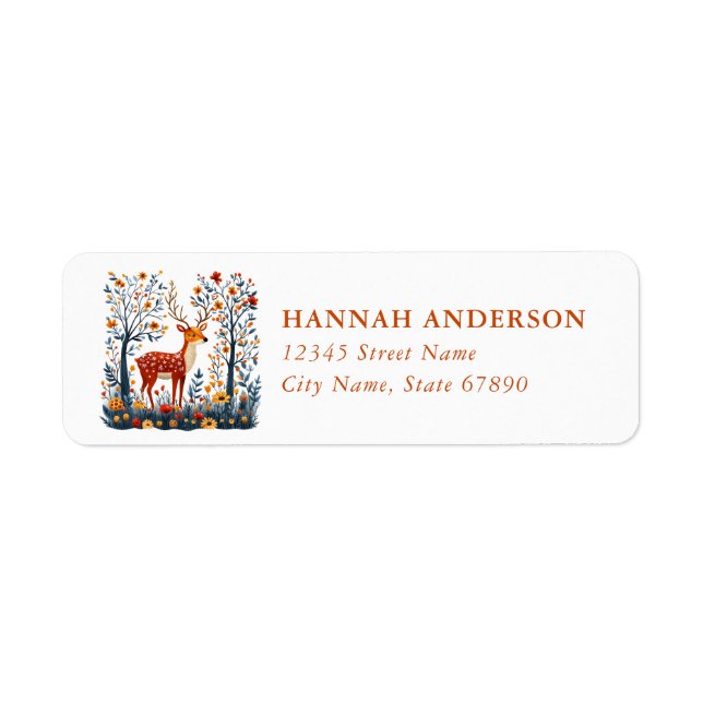 Christmas Reindeer Return Address Labels (Vorne)