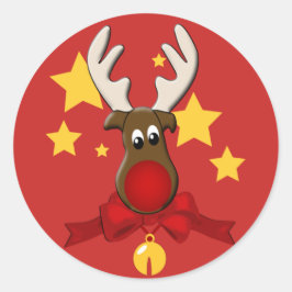 Christmas Reindeer Rudolph Sticker