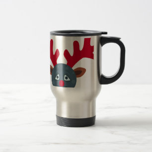 christmas rentier mond emoji reisebecher