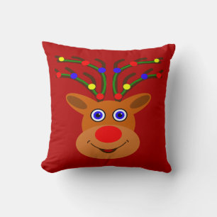 Christmas Rentier Throw Kissen