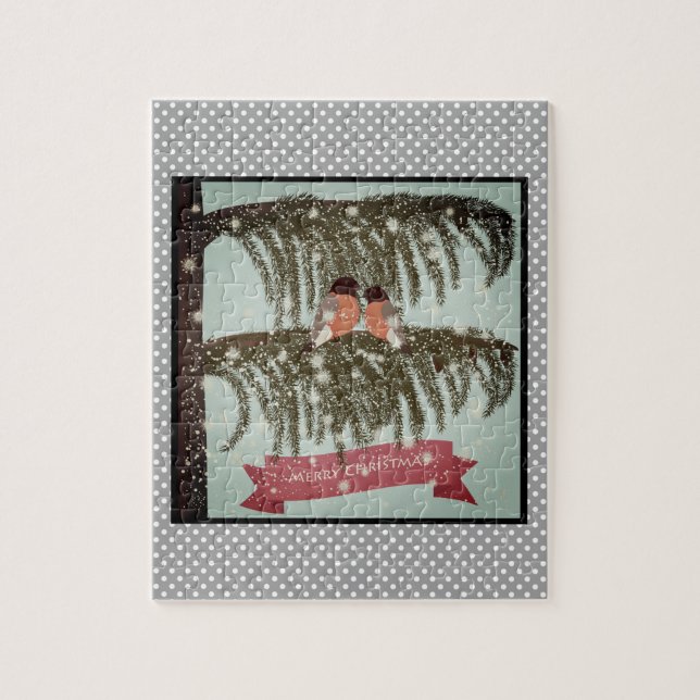 Christmas , Retro , Bullfinches (Vertikal)