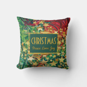 CHRISTMAS Retro Peace Liebe Joliday Kissen