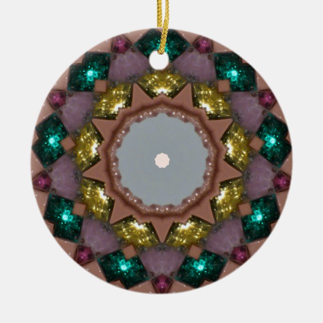 Christmas Riches Fraktal Keramik Ornament (Vorne)