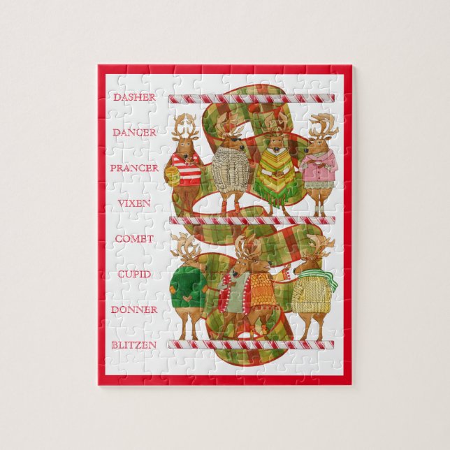 CHRISTMAS RINDEER 8 x 10 Puzzle (Vertikal)