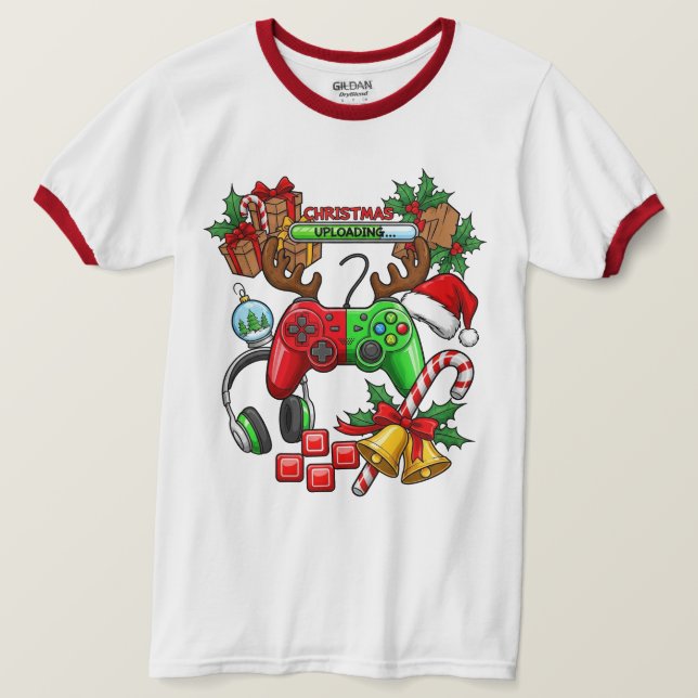 Christmas Ringer T-Shirt (Design vorne)