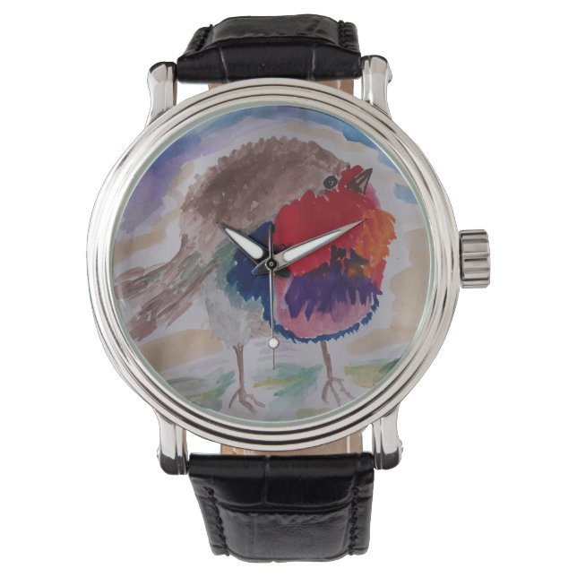 Christmas Robin Armbanduhr (Vorderseite)