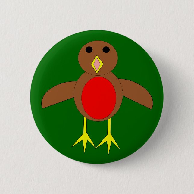Christmas Robin Button (Vorderseite)