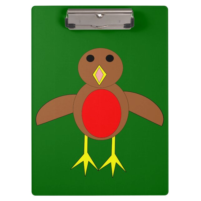 Christmas Robin Clipboard Klemmbrett (Vorderseite)