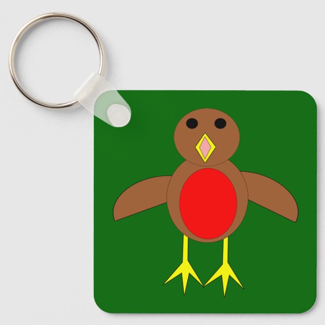 Christmas Robin Custom Schlüsselanhänger (Vorderseite)