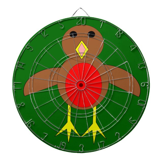 Christmas Robin Dart Board Dartscheibe (vorne)