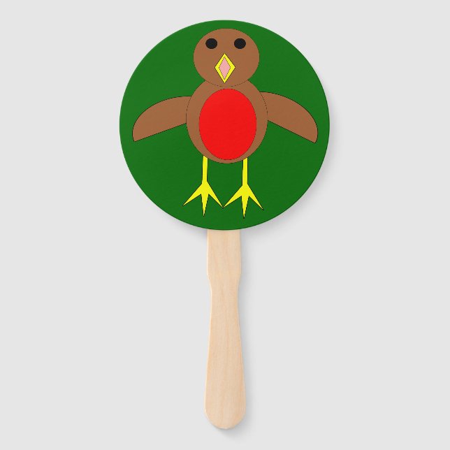 Christmas Robin Fächer (Vorderseite)