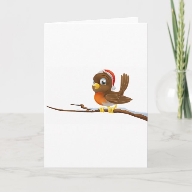 Christmas Robin Feiertagskarte (Vorderseite)