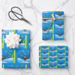 Christmas Robin Geschenkpapier Set<br><div class="desc">Was für eine schöne Art Weihnachten mit einem hübschen kleinen Robin zu grüßen.</div>