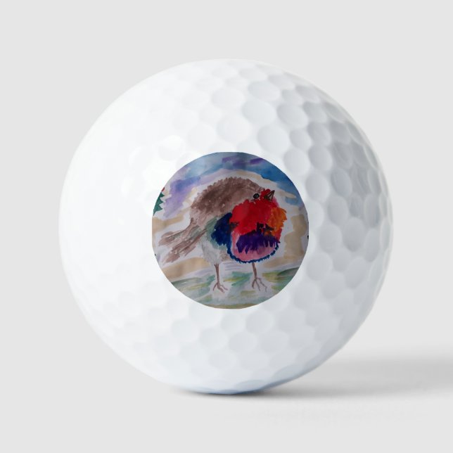 Christmas Robin Golfball (Vorderseite)