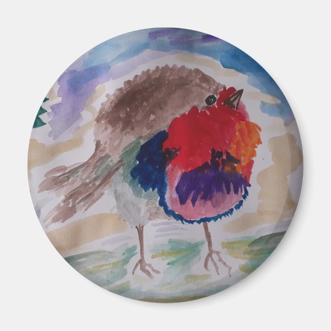 Christmas Robin Magnet (Vorne)