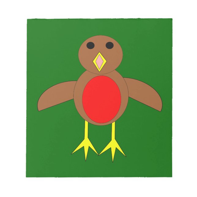Christmas Robin Notepad Notizblock (Vorderseite)