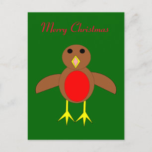 Christmas Robin Postcard Feiertagspostkarte